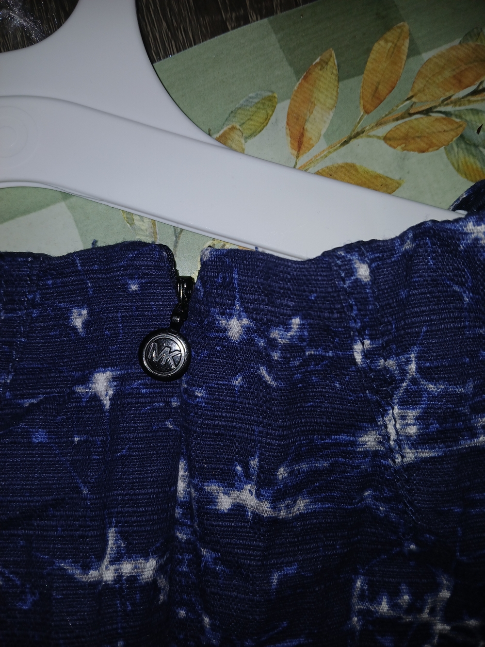 Michael Kors Navy Tie-Dye Zip Dress